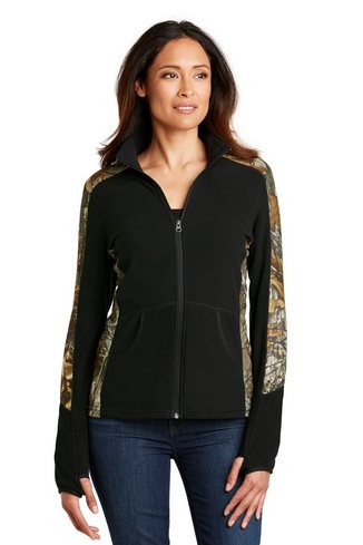 Custom Embroidered Port Authority Ladies Camouflage Microfleece Full-Zip Jacket - L230C 