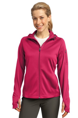 Custom Logo Ladies Tech Fleece Full-Zip Hooded Jacket Sport-Tek  L248 With Logo