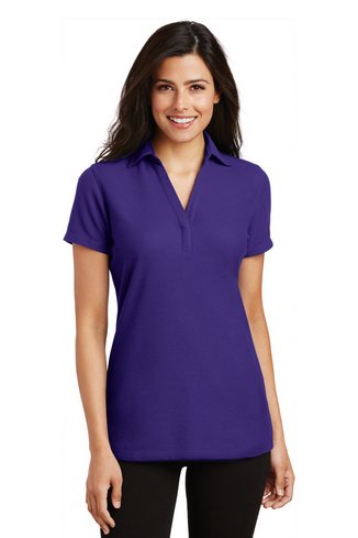 Custom Embroidered Port Authority Ladies Silk Touch Y-Neck Polo - L5001 