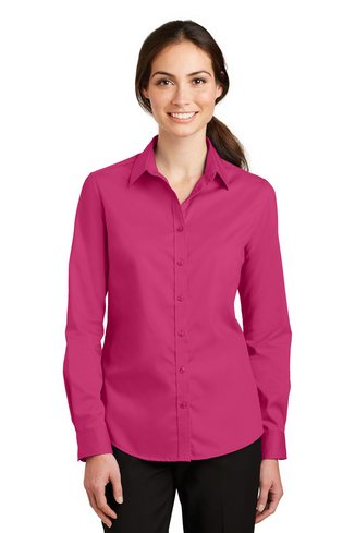 Custom Embroidered Port Authority Ladies SuperPro Twill Shirt - L663 