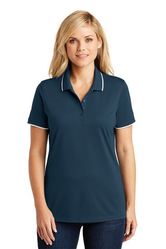 Custom Embroidered  Port Authority Ladies Dry Zone UV Micro-Mesh Tipped Polo - LK111 