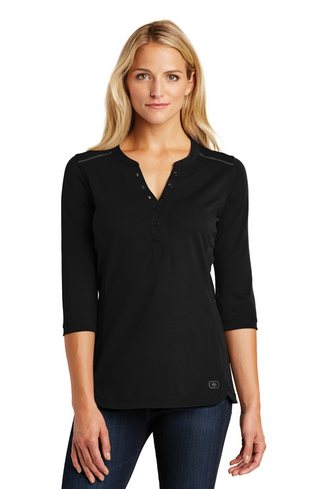 Custom Embroidered  OGIO Ladies Fuse Henley - LOG132 