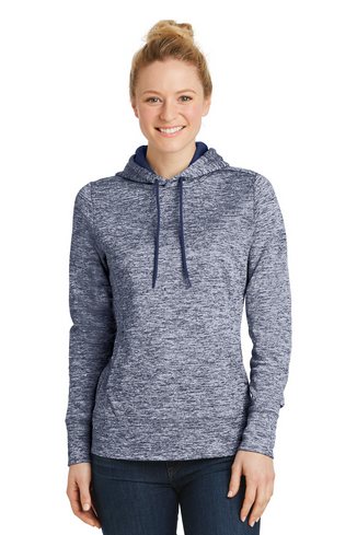 Custom Printed Sport-Tek Ladies PosiCharge Electric Heather Fleece Hooded Pullover - LST225 