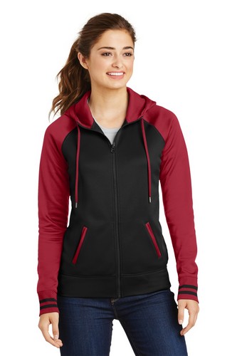 Custom Printed Sport-Tek Ladies Sport-Wick Varsity Fleece Full-Zip Hooded Jacket - LST236 