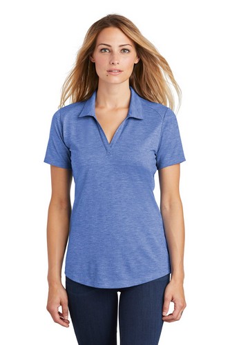 Custom Printed Sport-Tek Ladies PosiCharge Tri-Blend Wicking Polo. LST405 with imprint