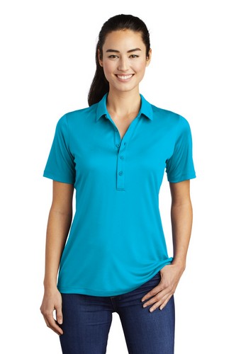 Custom Logo Sport-Tek Ladies Posi-UV Pro Polo. LST520 with embroidery