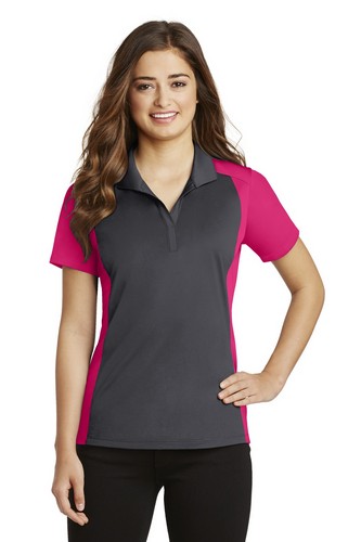 Custom Embroidered  Sport-Tek Ladies Colorblock Micropique Sport-Wick Polo - LST652 