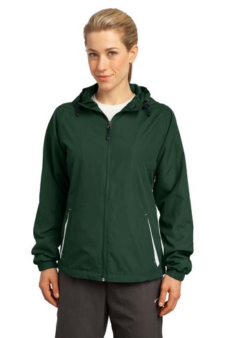 Custom Logo  Sport-Tek Ladies Colorblock Hooded Jacket LST76  Embroidered