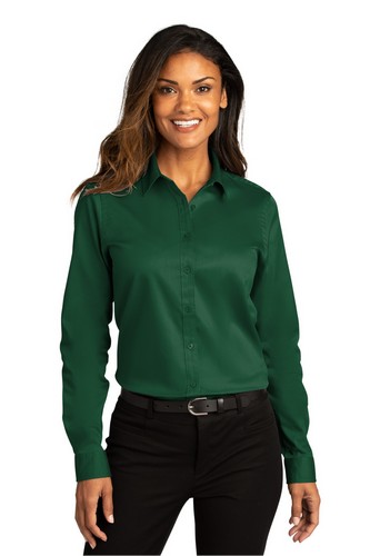 Custom Printed Port Authority Ladies Long Sleeve SuperPro ReactTwill Shirt. LW808 With Imprint