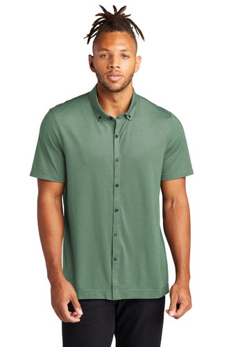 Custom Embroidered Mercer+Mettle Stretch Pique Full-Button Polo - MM1006 