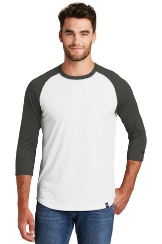 Custom Logo  New Era Heritage Blend 3/4-Sleeve Baseball Raglan Tee - NEA104 