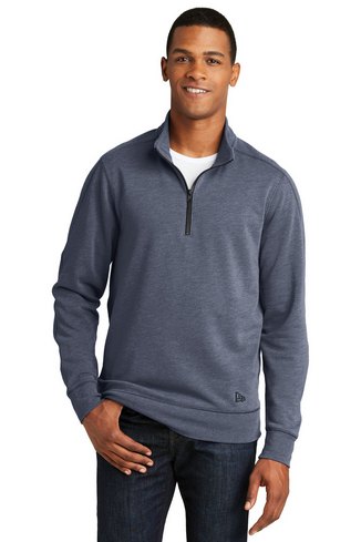 Custom Logo  New Era Tri-Blend Fleece 1/4-Zip Pullover - NEA512 