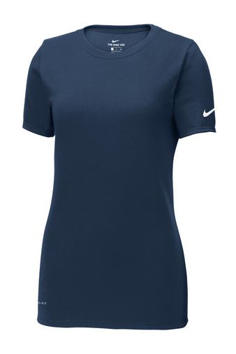 Custom Logo  Nike Ladies Dri-FIT Cotton/Poly Scoop Neck Tee - NKBQ5234 