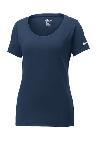 Custom Logo  Nike Ladies Core Cotton Scoop Neck Tee - NKBQ5236 