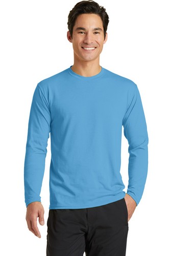 Custom Printed  Port & Company Long Sleeve Essential Blended Performance Tee - PC381LS 