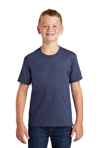 Custom Printed Port & Company Youth Fan Favorite Blend Tee. PC455Y with imprint