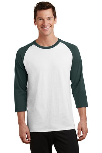 Custom Printed  Port & Company Core Blend 3/4-Sleeve Raglan Tee - PC55RS 