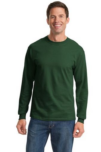 Custom Printed  Port & Company Long Sleeve Essential T-Shirt. PC61LS 