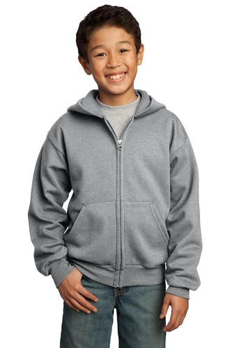 Custom Printed  Youth Full-Zip Hooded Sweatshirt Port & Company -  PC90YZH 