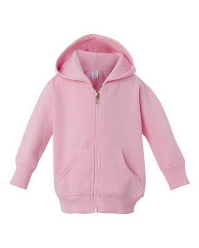 Custom Printed  Rabbit Skins Infant Fleece Hooded Zip Front Sweatshirt - 3446 