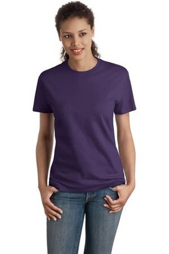 Custom Printed  Ladies Nano-T Cotton T-Shirt. SL04 Hanes 