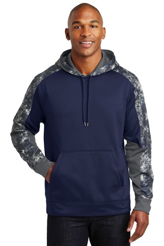 Custom Printed  Sport-Tek Sport-Wick Mineral Freeze Fleece Colorblock Hooded Pullover - ST231 