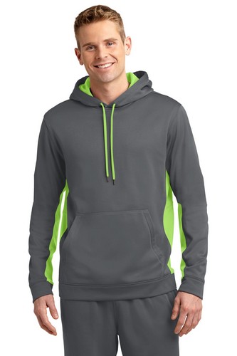 Custom Printed  Sport-Tek Sport-Wick Fleece Colorblock Hooded Pullover - ST235 