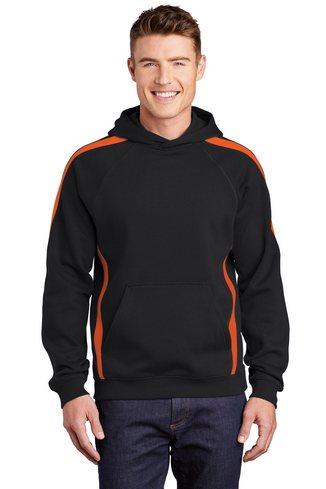 Custom Logo  Sleeve Stripe Pullover Hooded Sweatshirt Sport-Tek -  ST265 