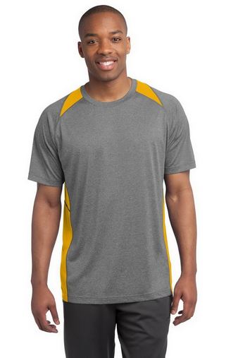 Custom Logo  Heather Colorblock Contender Dri Fit Tee Sport-Tek - ST361  Imprinted 