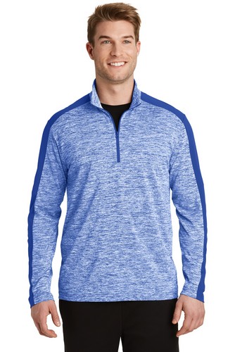 Custom Logo  Sport-Tek PosiCharge Electric Heather Colorblock 1/4-Zip Pullover - ST397 