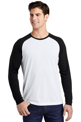 Custom Printed Sport-Tek PosiCharge Long Sleeve Tri-Blend Wicking Raglan Tee - ST400LS 