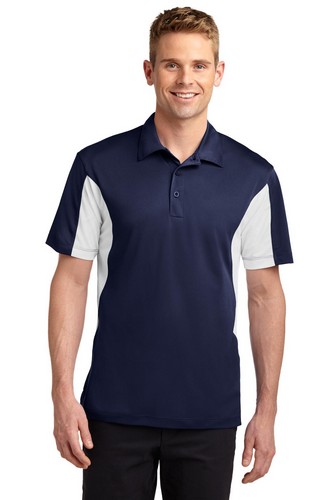 Custom Logo Side Blocked Micropique Sport-Wick Polo Shirt. Sport-Tek ST655 Embroidered