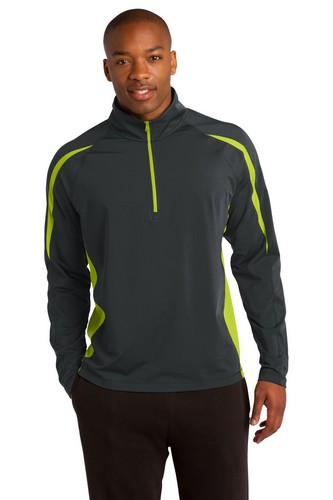 Custom Logo  Sport-Wick Stretch 1/2-Zip Colorblock Pullover Sport-Tek - ST851 