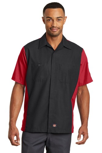 Custom Logo Red Kap Short Sleeve Ripstop Crew Shirt - SY20 