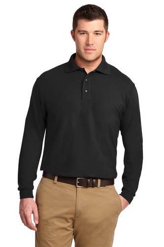 Custom Embroidered Port Authority Tall Silk Touch Long Sleeve Polo - TLK500LS 