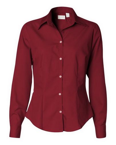 Custom Embroidered  Van Heusen Women's Silky Poplin Shirt - 13V0114 