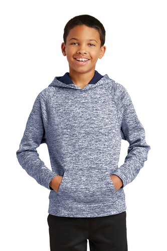 Custom Printed  Sport-Tek Youth PosiCharge Electric Heather Fleece Hooded Pullover - YST225 