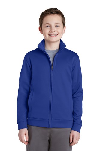 Custom Logo Sport-Tek Youth Sport-Wick Fleece Full-Zip Jacket - YST241 