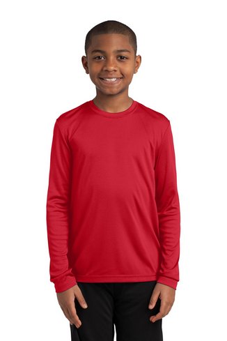 Custom Logo Sport-Tek Youth Long Sleeve PosiCharge Competitor Tee - YST350LS 