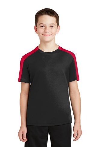 Custom Printed  Sport-Tek Youth PosiCharge Competitor Sleeve-Blocked Tee - YST354 