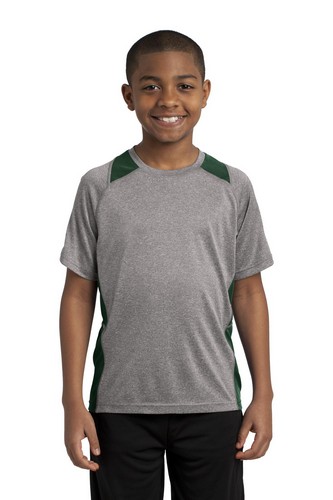 Custom Printed  Sport-Tek Youth Heather Colorblock Contender Tee - YST361 