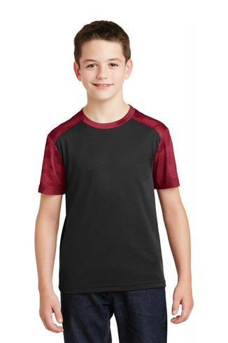 Custom Printed  Sport-Tek Youth CamoHex Colorblock Tee - YST371 