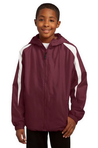 Custom Logo  Sport-Tek Youth Fleece-Lined Colorblock Jacket YST81  Embroidered