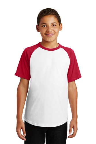 Custom Printed  Sport-Tek Youth Short Sleeve Colorblock Raglan Jersey - YT201 