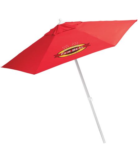 Custom Logo  7' Telescopic Aluminum Umbrella 