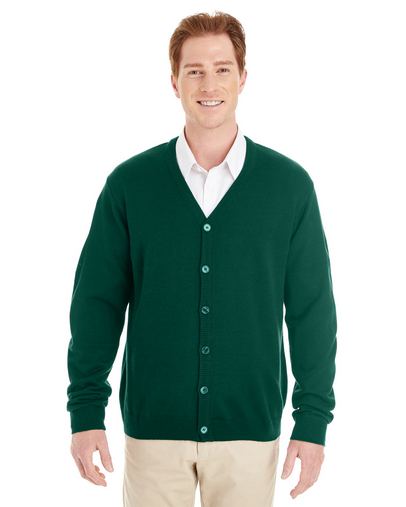 Custom Embroidered Harriton Pilbloc V-Neck Button Cardigan Sweater - M425 