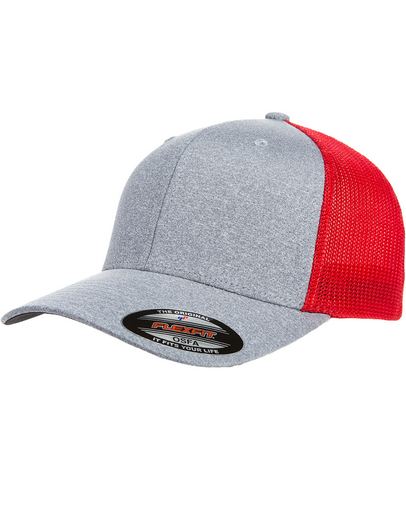 Custom Logo  Flexfit Poly Melange Stretch Mesh Cap - Y6311 