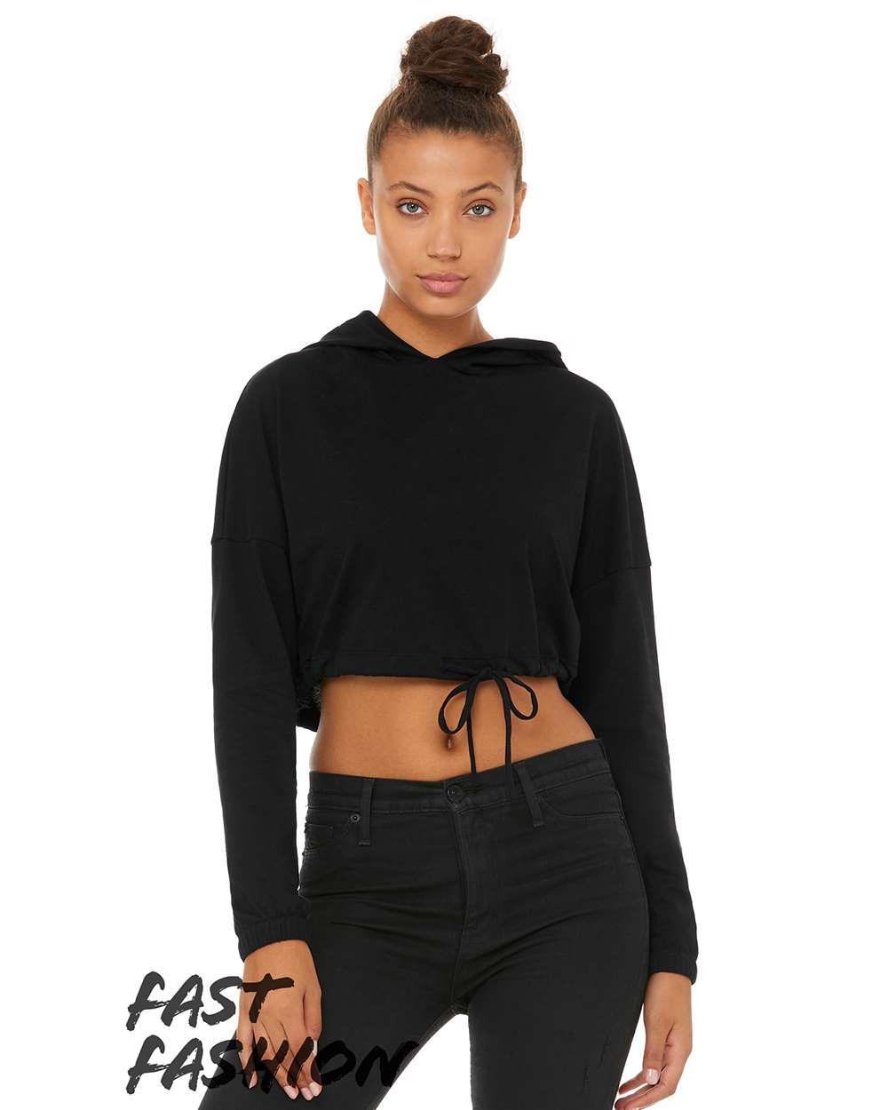 cinched cropped sweatshirt