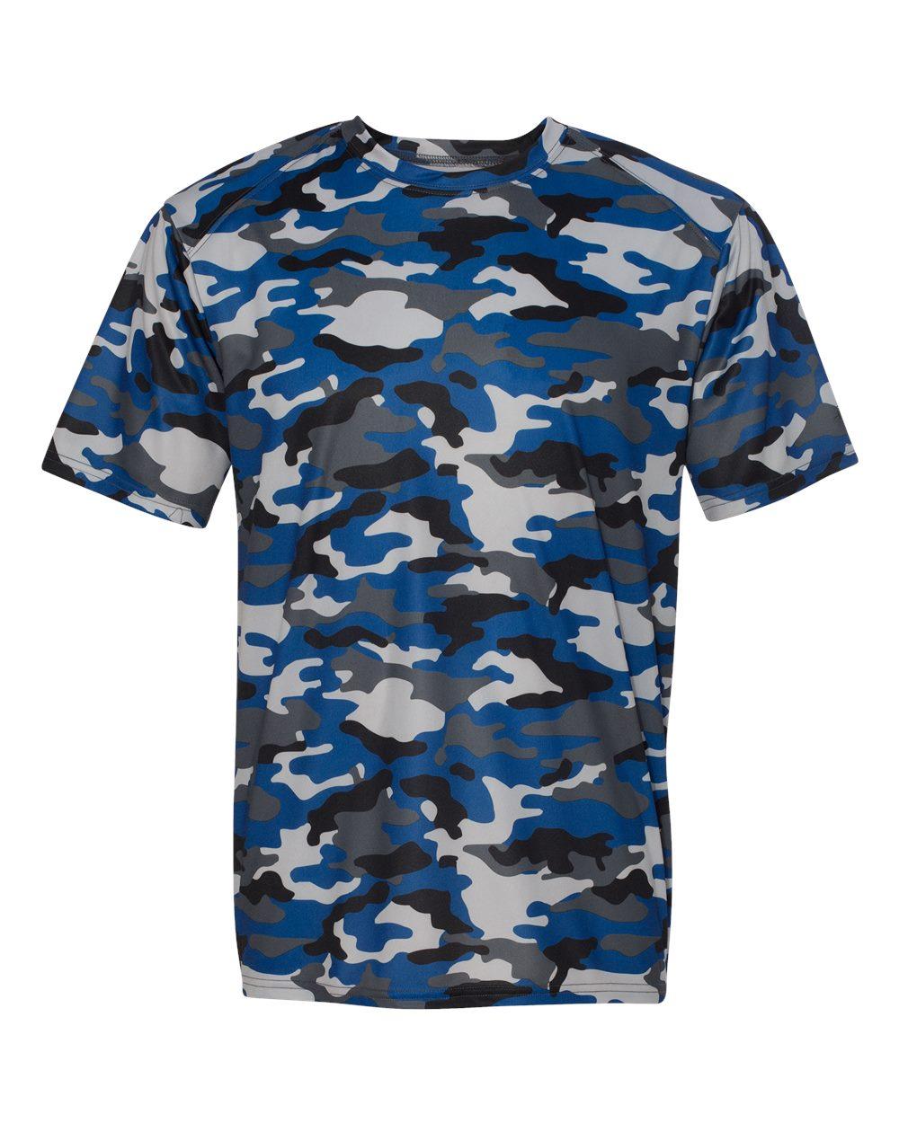 Custom Printed Badger Camo T-Shirt - 4181